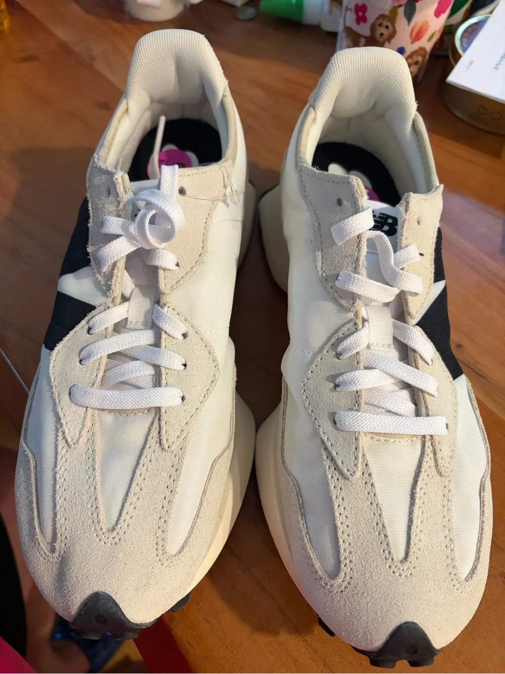 New Balance 327 Sea Salt and Black Womens Sneakers